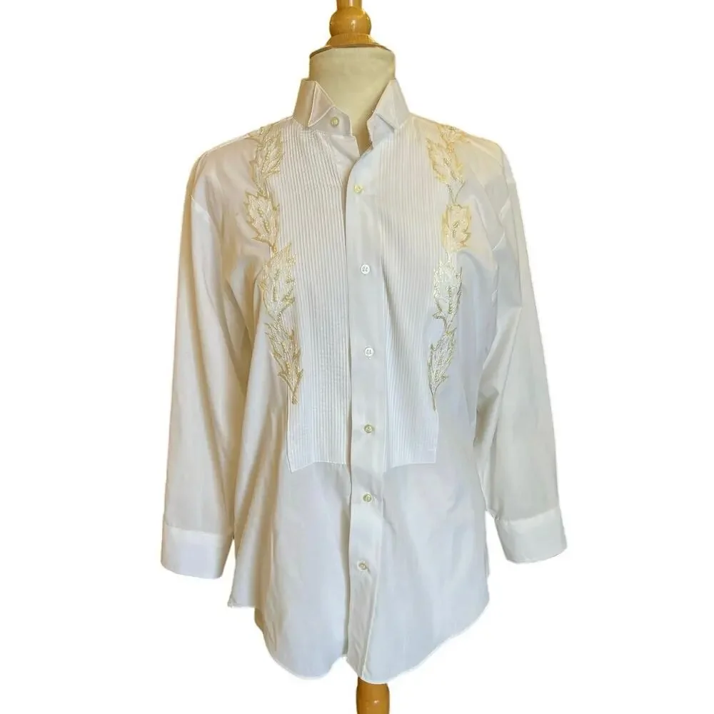 Vintage Beaded and Embroidered Button Down Shirt by Westwater - Picture 1 of 5